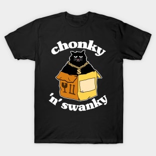 Funny Chonky ´n´ Swanky Black Cat In The Box Gift T-Shirt